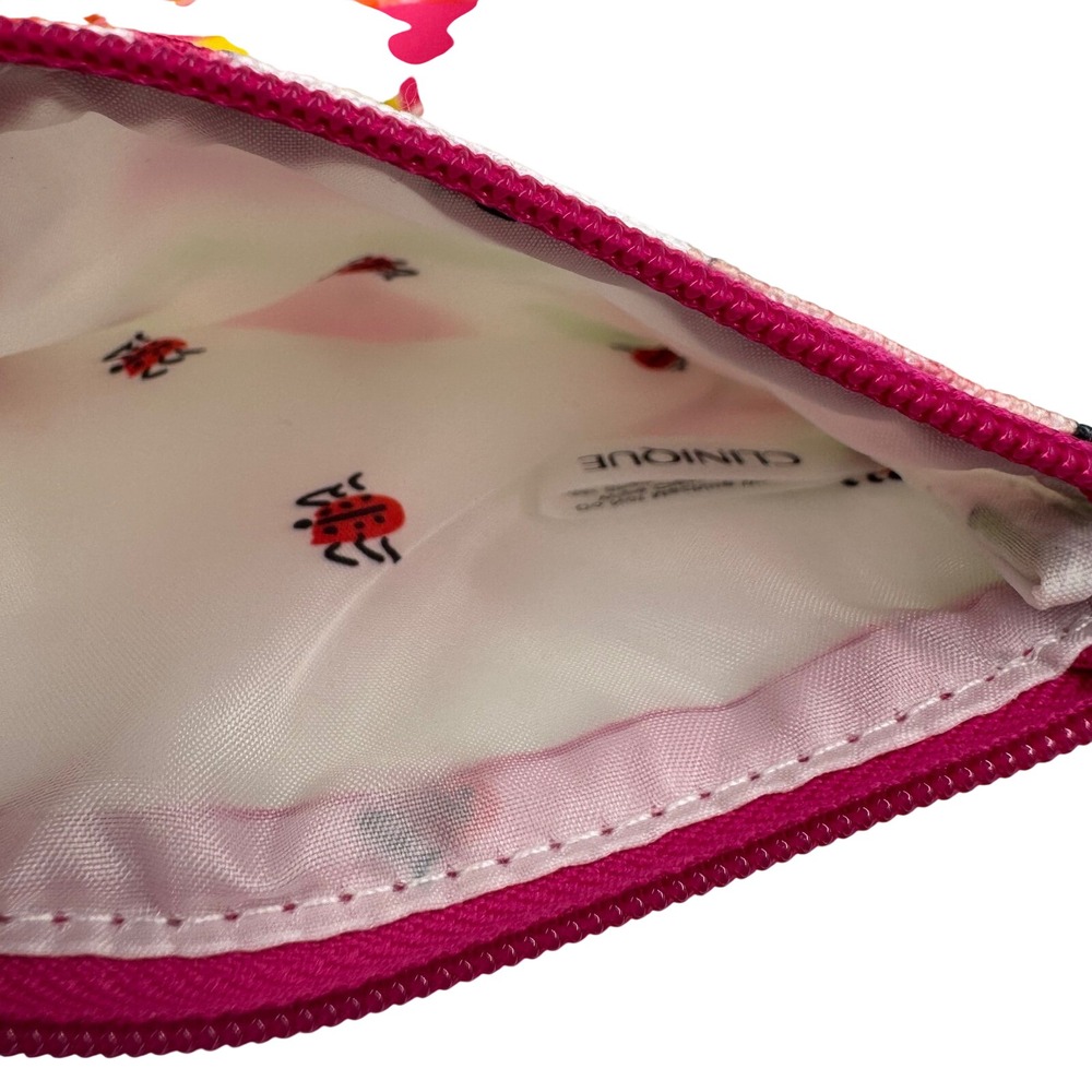 Clinique Cosmetic Pouch Set Women OS Pink Fruit Print Watermelon Citrus 2pc - Picture 7 of 8